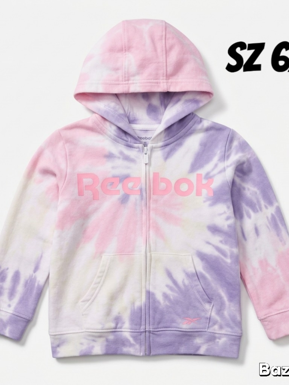 Reebok Kids Tie-Dye Pink & Purple Zip Hoodie